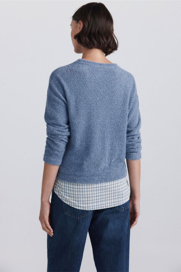 Springfield Fine two-material jumper blue