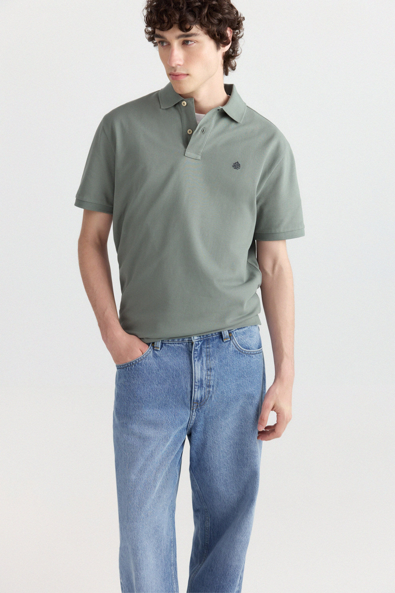 Springfield Piqu&eacute; basic regular fit polo shirt