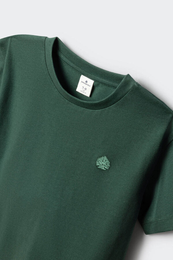 Springfield Kids Osnovna majica kratkih rukava za dečake Zelena