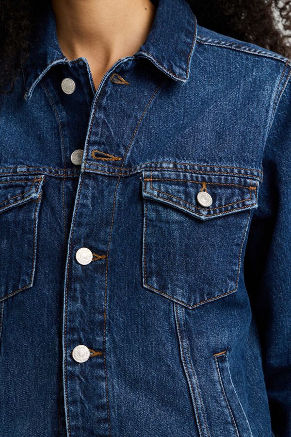 Pepe Jeans Blus&atilde;o trucker de ganga azul