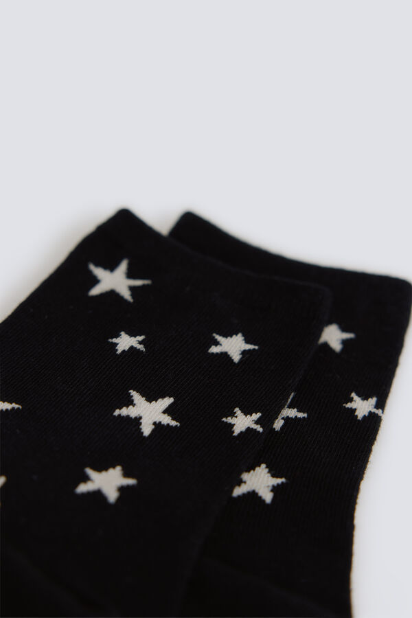 Springfield Meias compridas com estrelas preto
