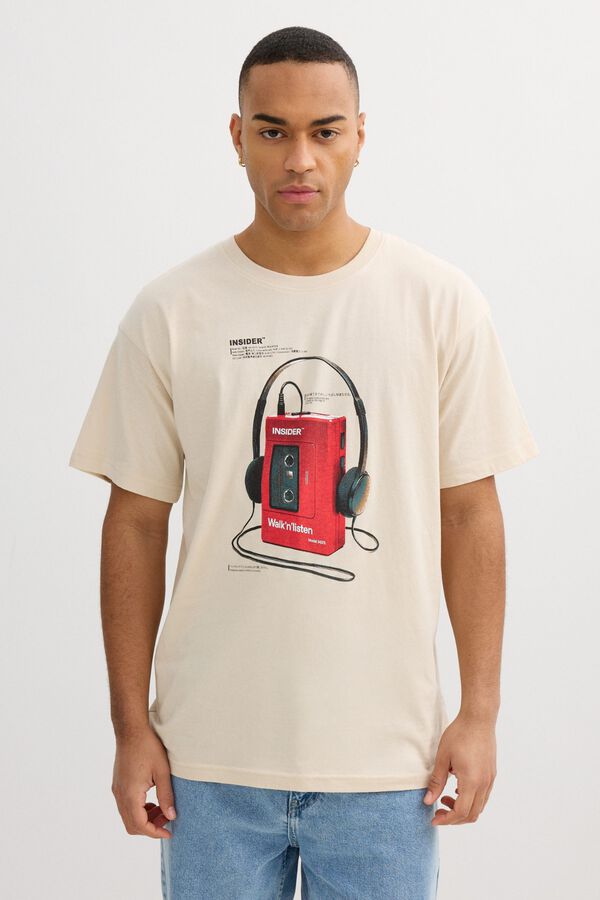Inside Camiseta Walkman retro marfil
