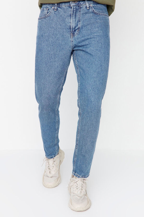Trendyol Pantalón vaquero boyfriend azul