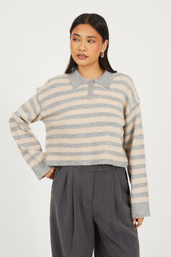 Brave Soul Jersey a rayas con cuello polo