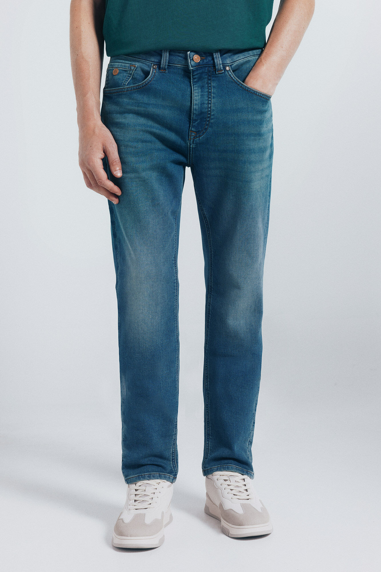 Springfield Jeans en knit denim sobretintado slim fit