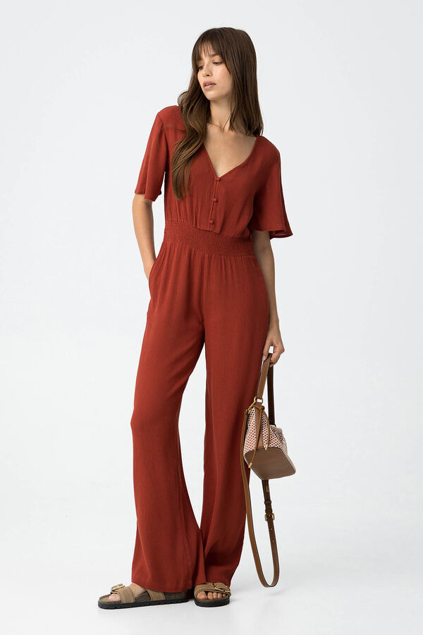 Mono Largo Springfield Mujer Monos Vestido Midi Manga Larga Mono