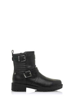Springfield Campa mtng flat ankle boot for women. black
