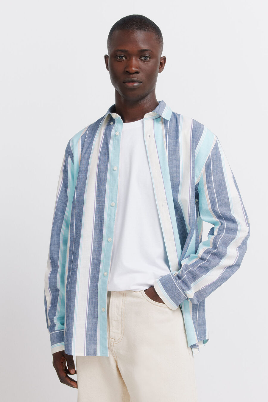 Camisa algodón rayas