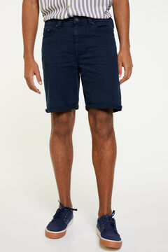 Springfield 5 pocket slim distressed Bermuda shorts blue