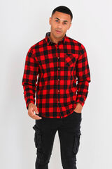 Springfield Checked flannel shirt royal red