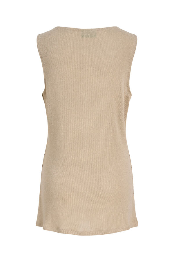 Jack & Jones Jacquard knit long gilet brown