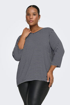 Only Carmakoma T-shirt de riscas tamanho grande