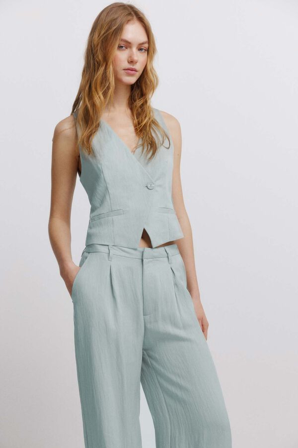 Springfield &Scaron;iroke plisirane pantalone Zelena