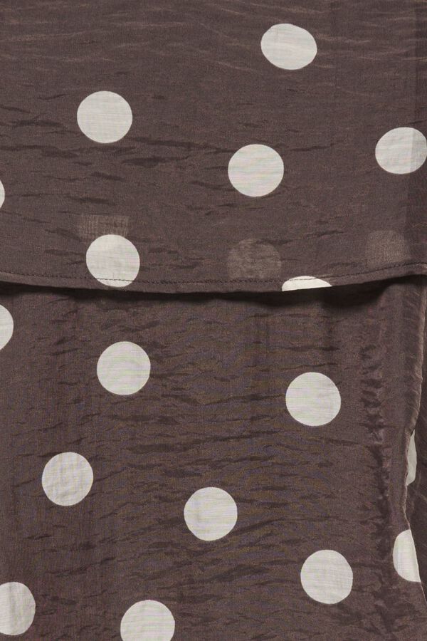 JDY Short dress with ruffles nude