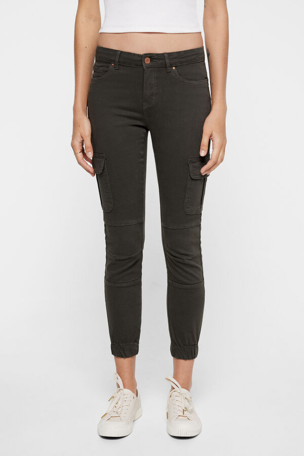 Only Slim fit cargo trousers green