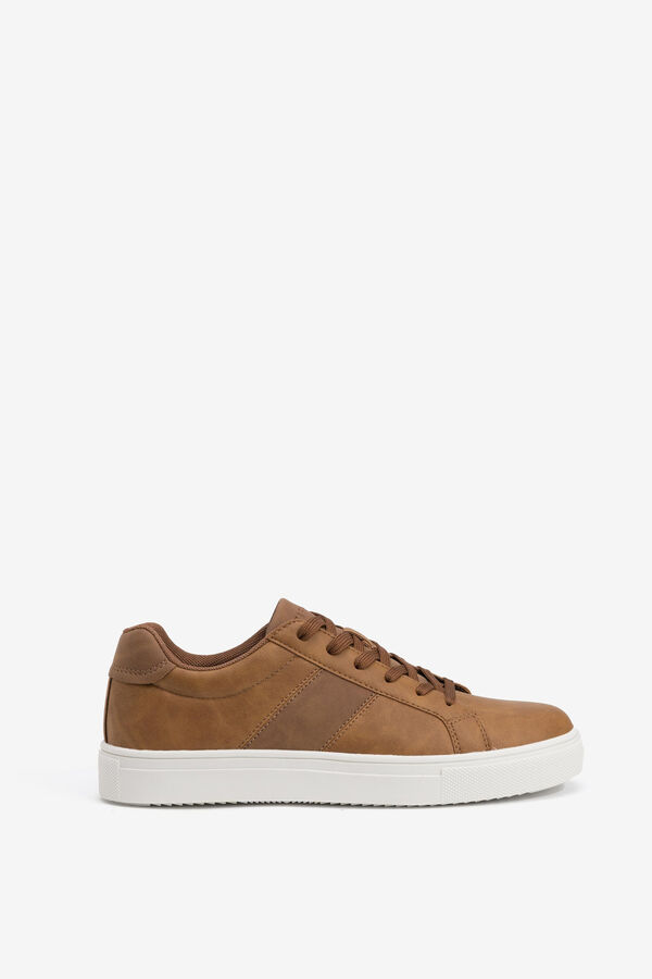 Tiffosi Faux Leather Trainers nude
