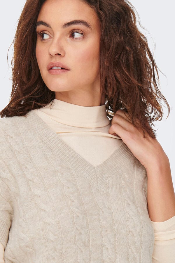 Springfield Jersey-knit sweater vest with a V-neck gray