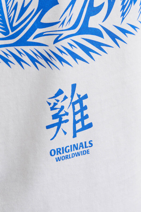 Jack & Jones Camiseta loose fit manga corta blanco