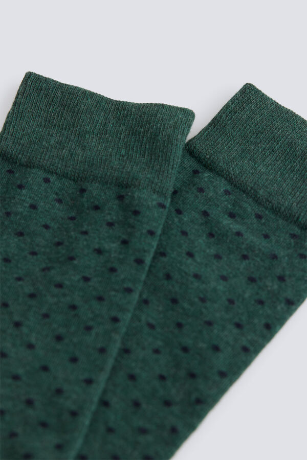 Springfield Micro polka-dots long sock green
