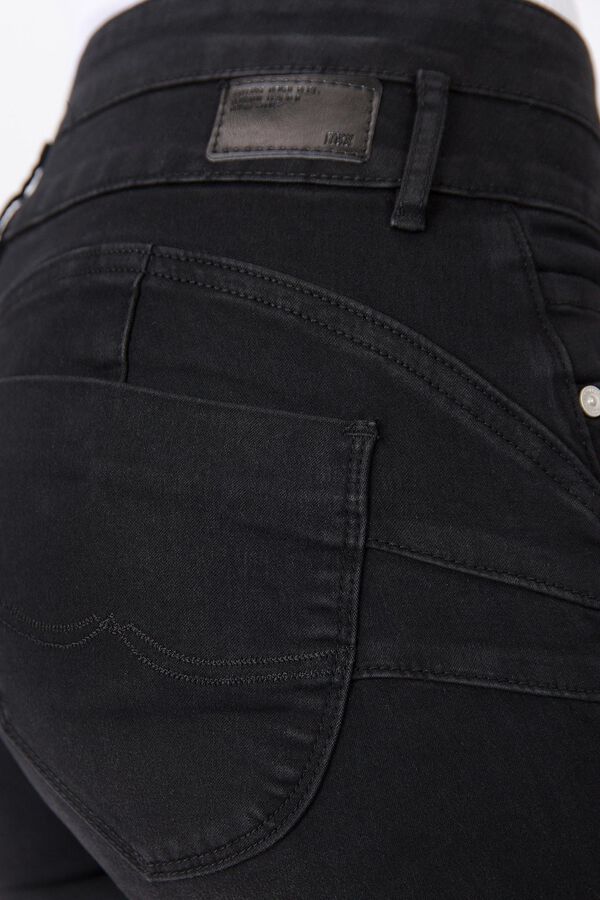 Springfield Jeans Double-up Skinny Soft Denim negro