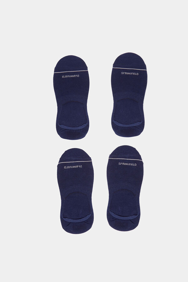 Springfield Pack of 2 basic invisible socks blue