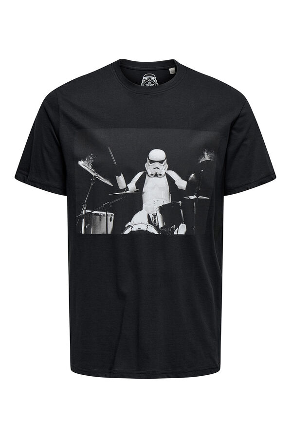 Only & Sons T-shirt de manga curta Star Wars preto