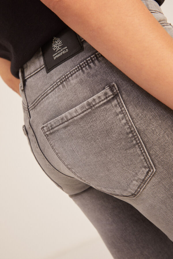 Springfield Jeans Slim Lavagem Sustentável cinza