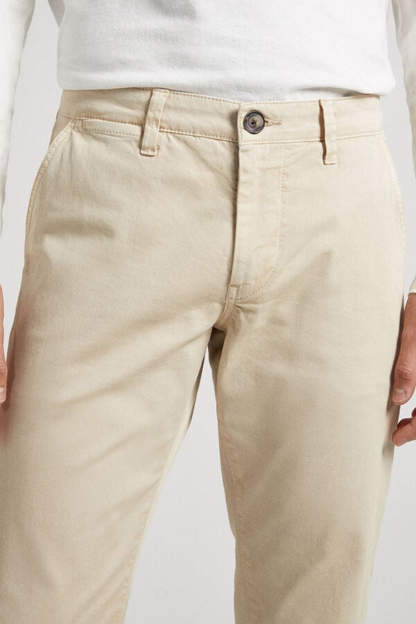 Springfield Pantalones chinos slim charly marrón