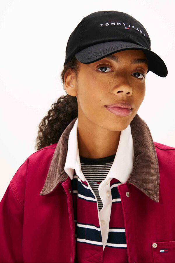 Tommy Jeans Gorra Tommy Jeans con logotipo frontal negro