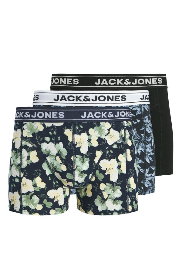 Jack & Jones PLUS Pack 3 boxers estampados negro