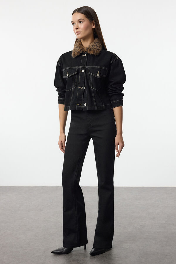 Trendyol Pantal&oacute;n vaquero campana negro