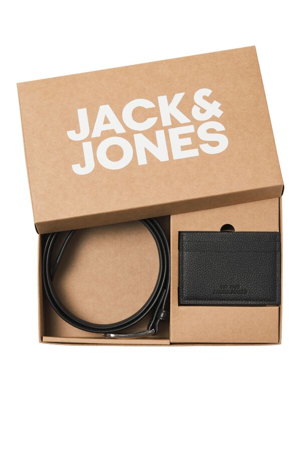 Jack & Jones Wallet and belt set black
