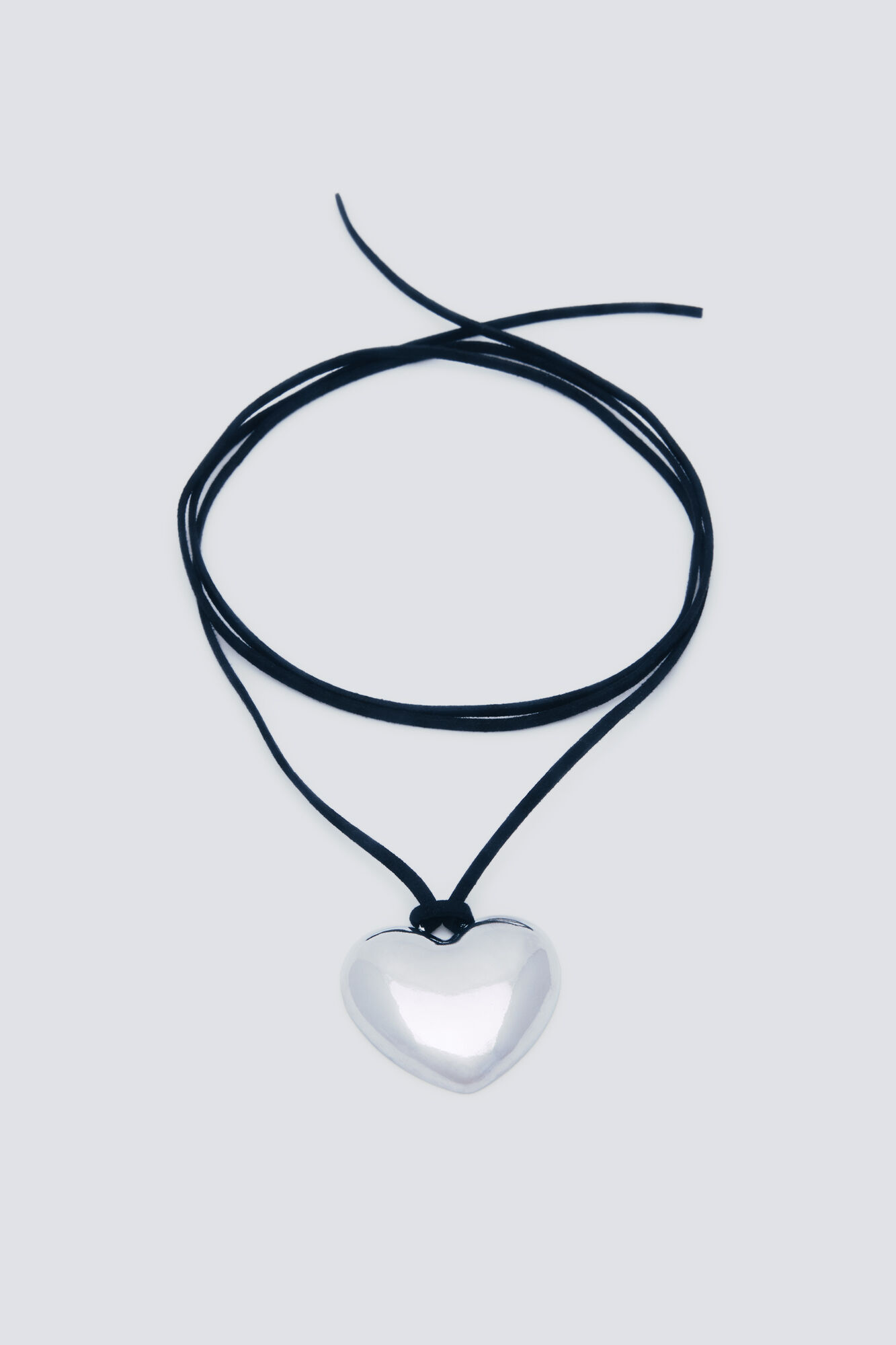 Springfield Silver heart cord necklace