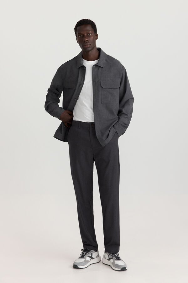 Springfield Slim fit comfort trousers grey
