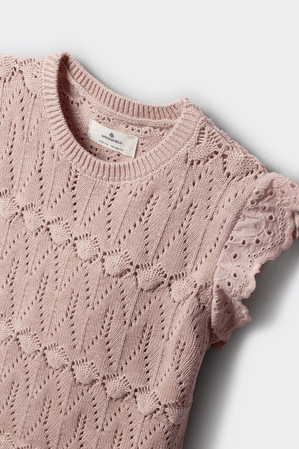 Springfield Kids Top punto volantes ni&ntilde;a rosa