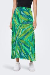 Only Falda midi verde