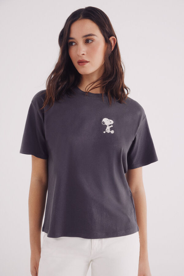 Springfield "Snoopy's sarcasm club" T-shirt grey