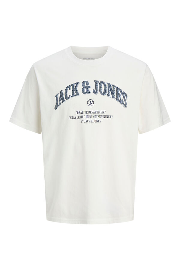 Jack & Jones Camiseta relaxed logo blanco