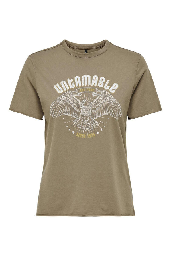 Only Printed short sleeve T-shirt grey