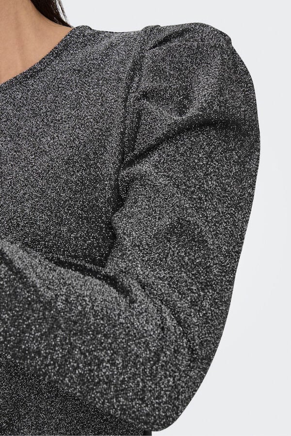 Only Blusa con glitter gris