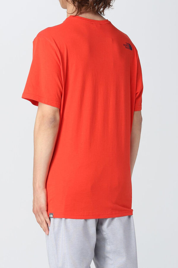 Springfield Camiseta de manga corta y largo clásico estampado rojo