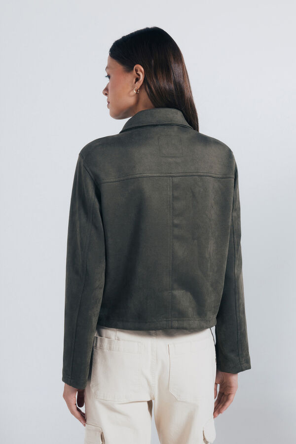Springfield Suede pocket jacket green