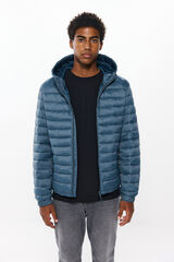 Springfield Quilted hooded jacket acqua