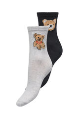 Only Pack 2 calcetines largos oso negro