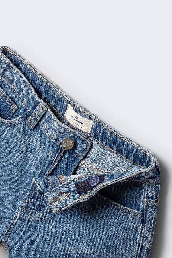 Springfield Kids Short denim estrellas ni&ntilde;a azul