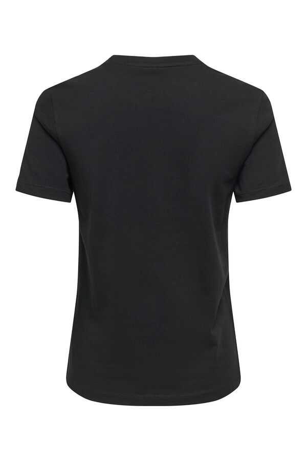 Only Camiseta estampado frontal negro