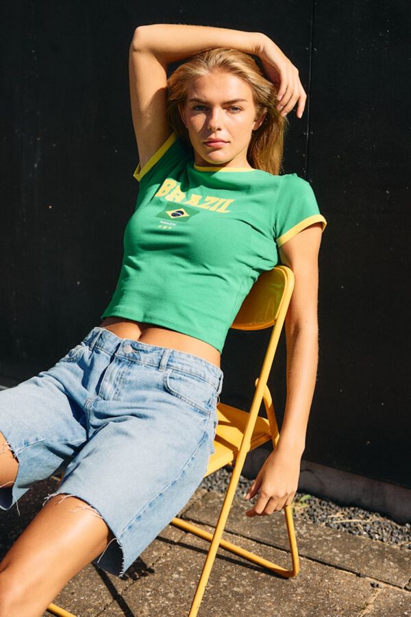 Noisy May Fitted short sleeve T-shirt green