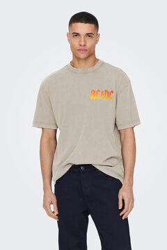Springfield Short-sleeved "AC/DC" T-shirt gris
