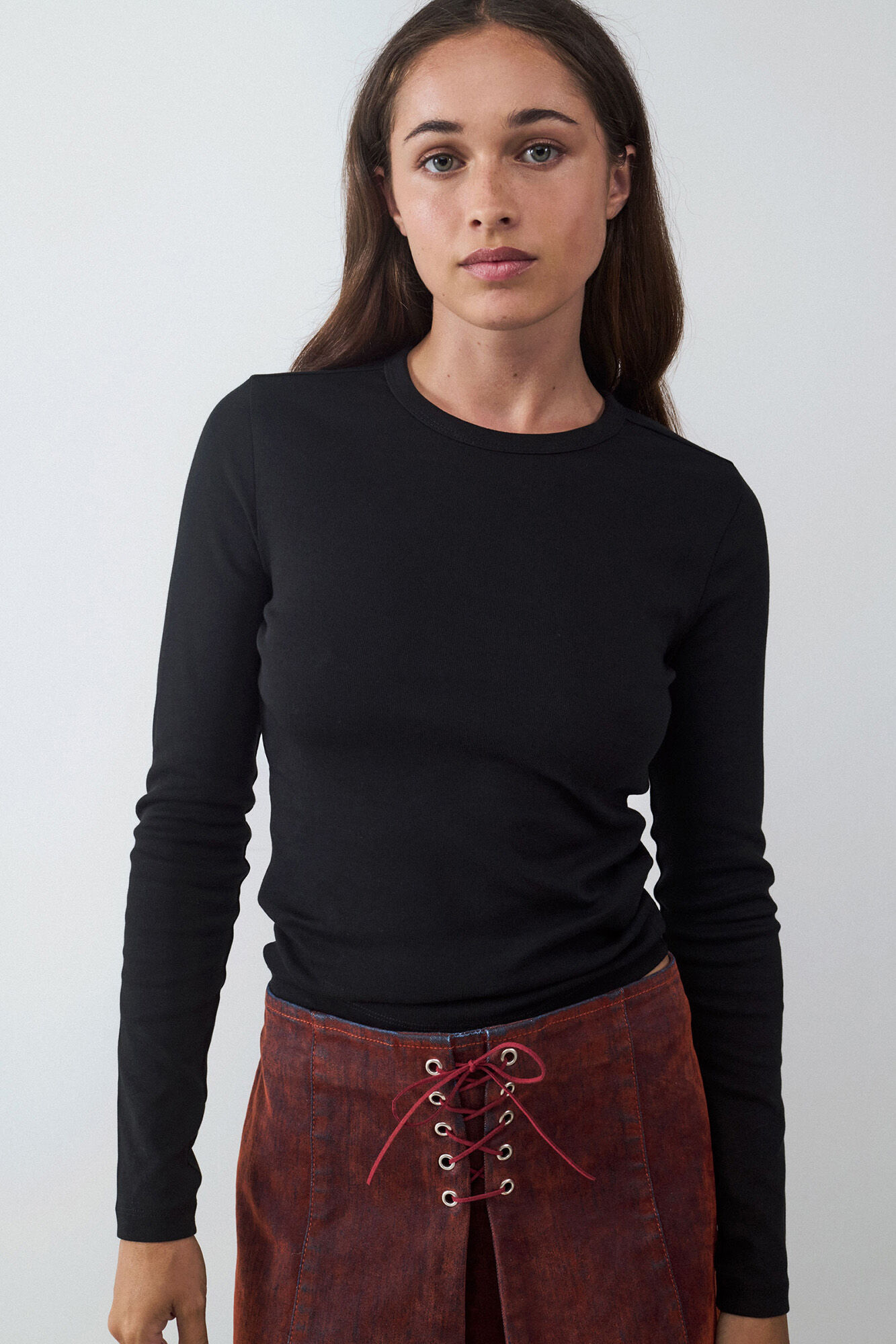 Balmohk T-shirt b&aacute;sica slim manga longa