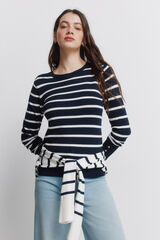 Springfield Fine jumper, button cuffs blue